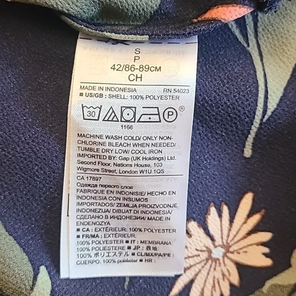 Banana Republic Tropical Floral Tiered Tank Adjustable Strap Top Size S - Picture 8 of 8